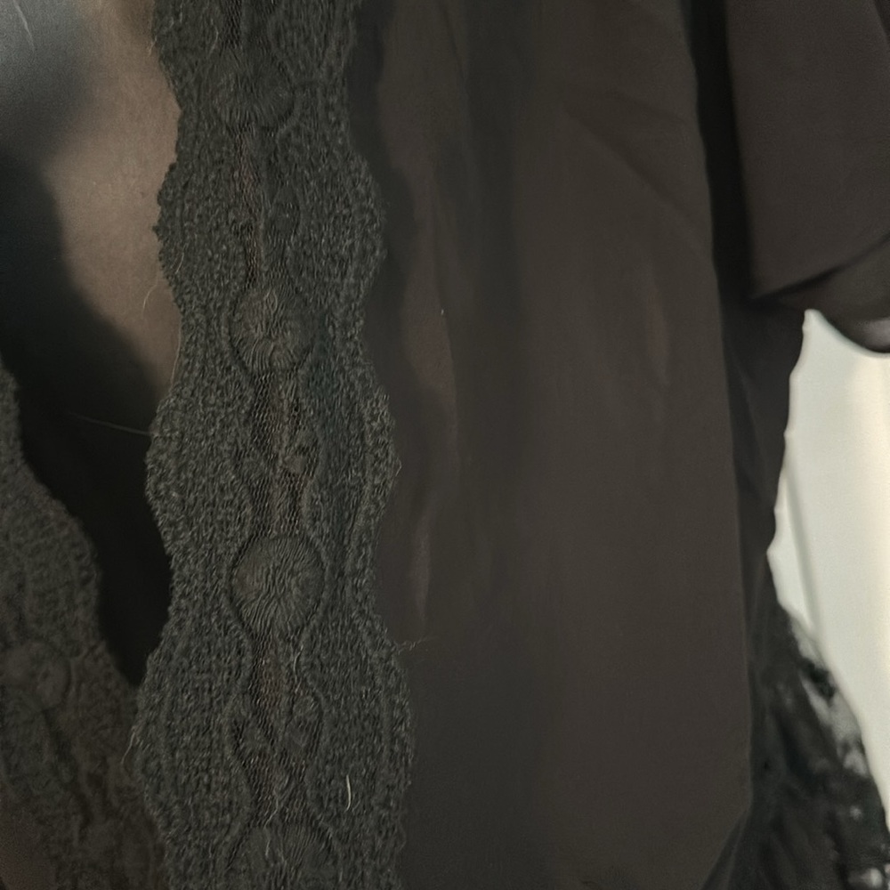 Black Lace Cardigan or Overlay Top | 3X - Picture 6 of 7
